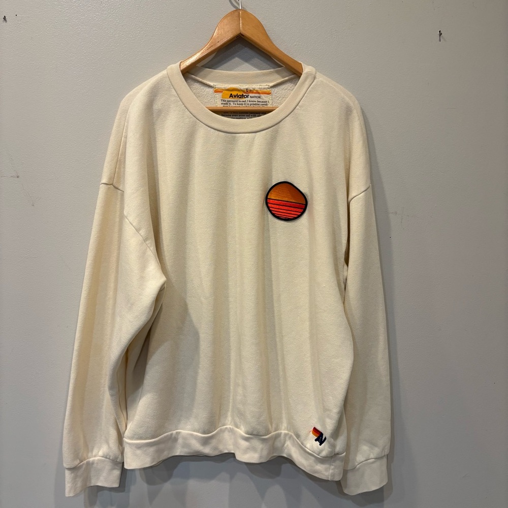 Avaitor Nation Sunset Patch Oversized Relaxed Swe… - image 1